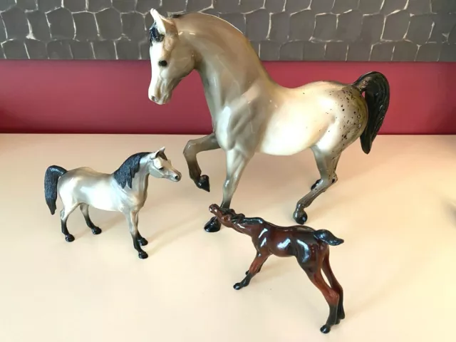 VINTAGE HARTLAND BREYER LOT Hard Plastic Spotted Horses Mixed Horse Toys