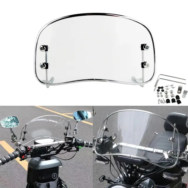 Motorcycle Windshield Windscreen Screen Deflector For Scooter E-bike Motorbike