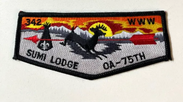 Boy Scout OA 342 Sumi Lodge Flap S26 75th Anniversary OA