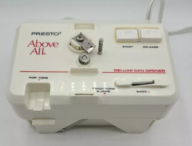 Vintage Presto Above All Automatic Under Cabinet Can Opener Plus Model  05603 