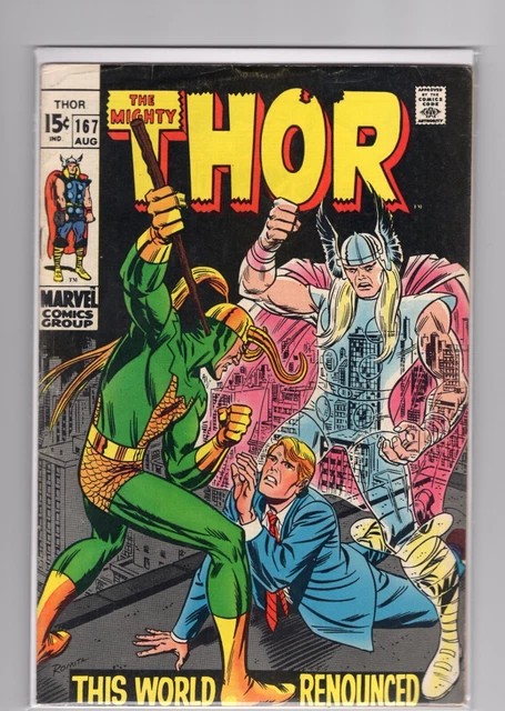 The Mighty Thor #167 • Jack Kirby & Stan Lee • Marvel • 1969 • Combined Shipping