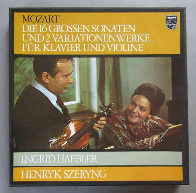 Mozart Haebler Szeryng 16 Sonatas for Piano & Violin 6LP Philips 6747 125 Stereo