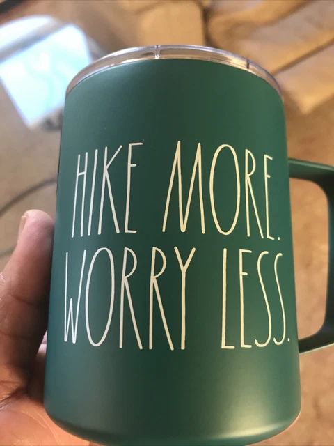 NEW Rae Dunn  Hike More Worry Less Insulated Stainless Steel 12oz Coffee mug