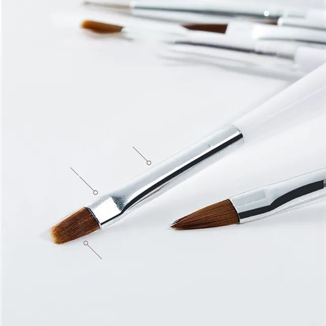 Spazzolini per unghie acrilici taglie 8 pennelli per nail art set di strumenti per nail art Zebra Patt-DB