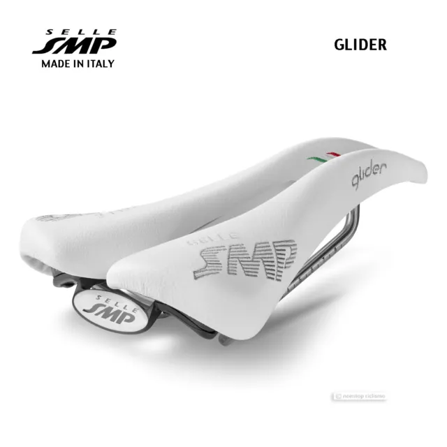 NEW Selle SMP GLIDER Saddle : WHITE - MADE IN iTALY!