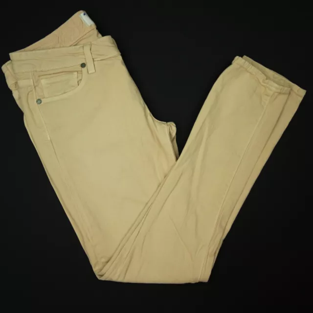 Paige Skyline Ankle Peg Skinny Jeans Women's Size 27 Low Rise Beige Denim