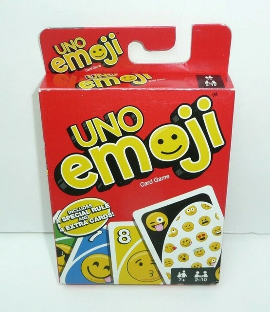 UNO EMOJI CARD Game Emojis Includes Special Rule 4 Extra Cards Decks