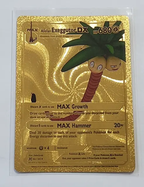 2019 Pokemon Exeggutor Dx Gold Trading Card