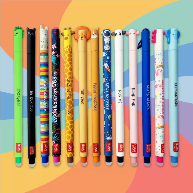 LEGAMI ERASABLE GEL Pen 0.7mm - Cat Panda Unicorn & More - Pens Refill  Bundle £2.39 - PicClick UK