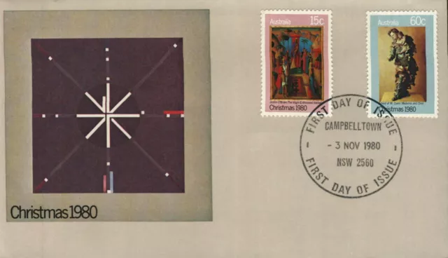 1980 Christmas First Day Cover Postmarked FDI 3-11-80 [AFC-064]