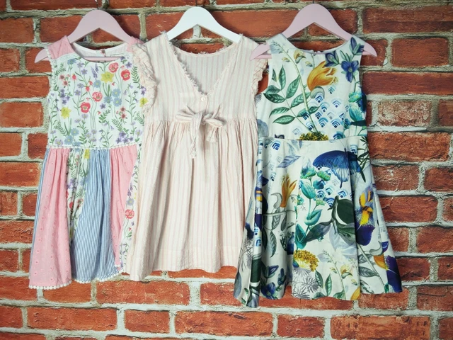 Girls Bundles Aged 4-5 Years Mantaray Next Party Dresses Florsl Striped 110Cm