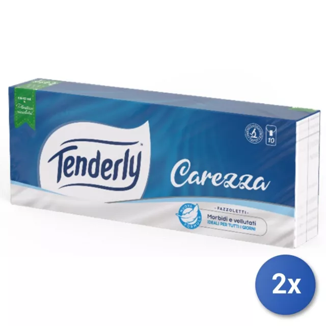 2x Tenderly Mouchoirs 10 Carezza De Lait