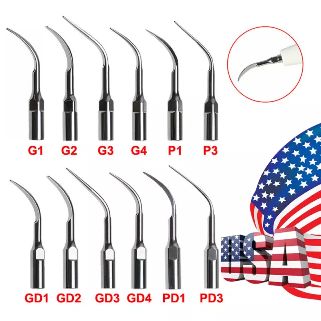 10Pcs Dental Scaling Perio Tips fit EMS Woodpecker DTE SATELEC Scaler Handpiece