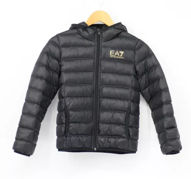 Ea7 Emporio Armani Core Childrens Boys Down Jacket Black Gold Rrp£120 8Nbb05Bn2Z