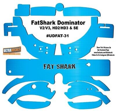 Dominator Fatshark Dominator V2 V3 HD2 HD3 Skin Wrap Décalque Gras Requin Serpent Peau 