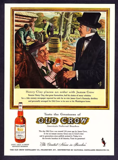 1959 Senator Henry Clay James Crow Old Crow Bourbon Ad