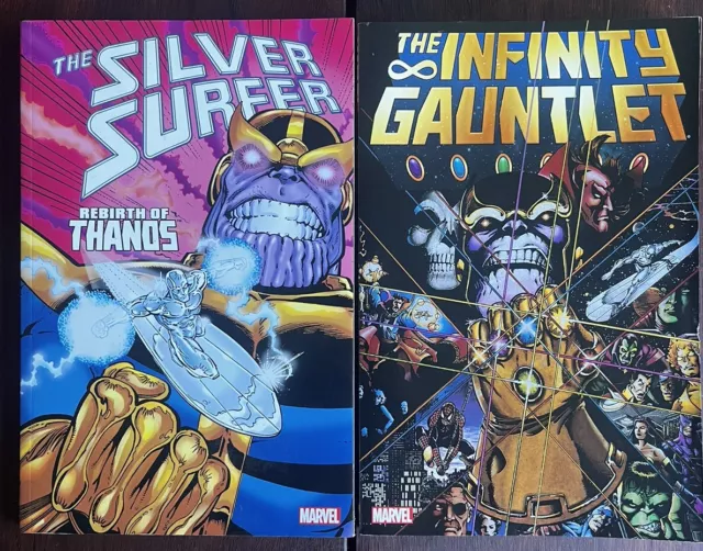 Marvel Comic Infinity Gauntlet & Silver Surfer - Rebirth Of Thanos TPB