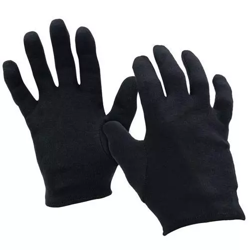 Black 100% Cotton Moisturising Glove Liners  Beauty Eczema Dermatitis Psoriasis