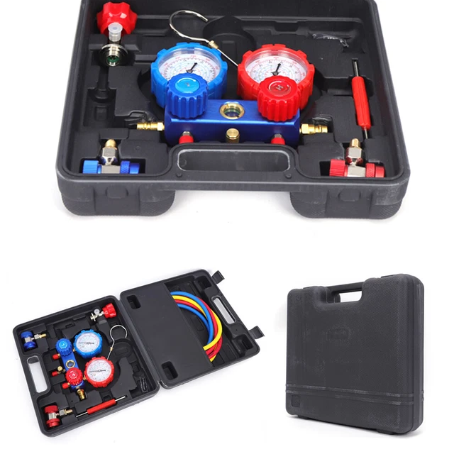 Manometer airco meter set voor R32, R410A, R407C, R134A