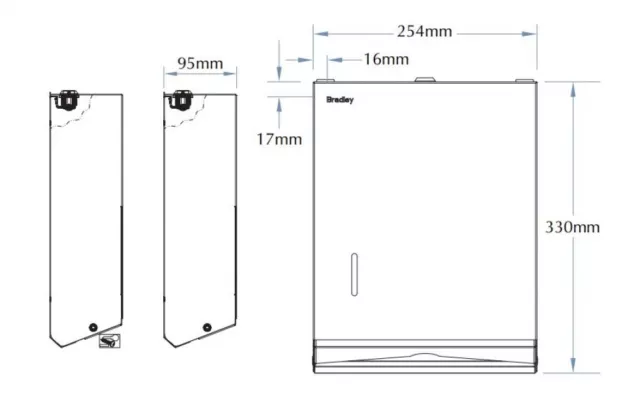 Presale Bradley Contemporary 256-15Je Paper Towel Dispenser - Silver 3