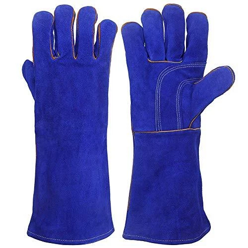 Extreme Heat/Fire Resistant Gloves Leather with Kevlar Stitching, Mitts
