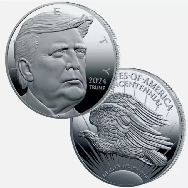 Trump Collectible Coin Badges Challenge 2024 Trump Coin Metal Alloy Decoration