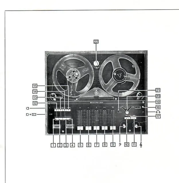 Operating Instructions for Bang Olufsen Beocord 2400 (4134-41