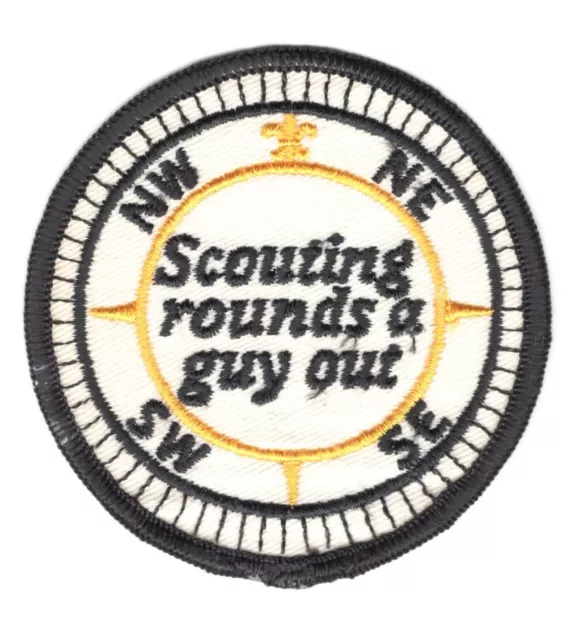 BSA Boy Scout Patch - "Scouting Rounds a Guy Out" - points of the compass