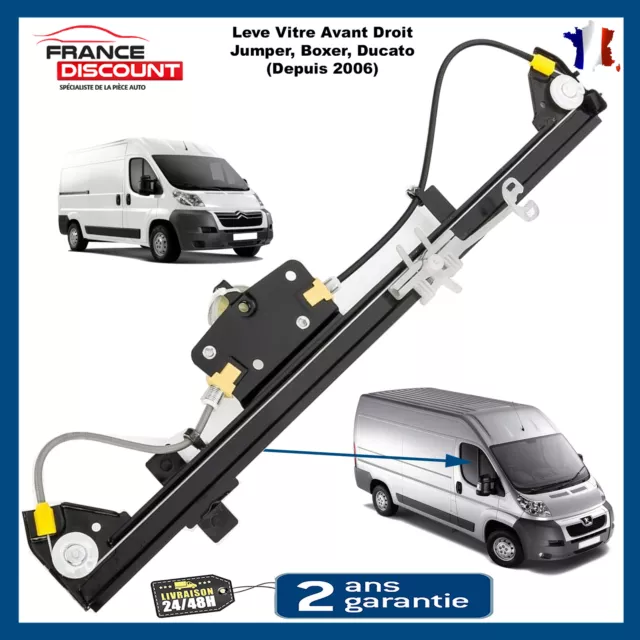 Mecanisme de Leve Vitre Avant Droit Passager pour Boxer Jumper Ducato = 9222X6