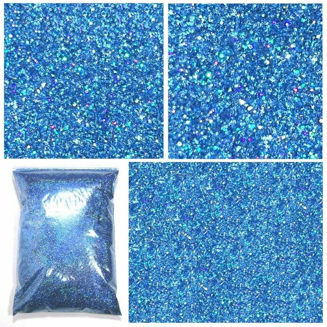 2 lb / 907g Sky Blue Jewels Holographic Metal Flake .004", .008", .015" or .025"