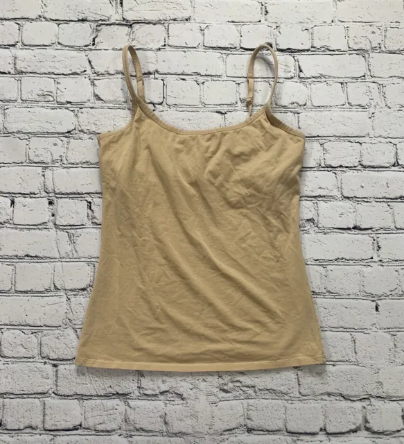 PACT 128480 WOMENS Organic Cotton Bra Shelf Camisole Tank Top Biege Size  Medium $39.95 - PicClick