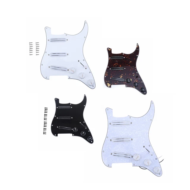 Musiclily SSS Dual Hot Rail 9K Pickup Pickguard pour Guitare Fender Squier Strat