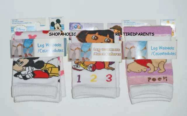 Infant - Toddler - Leg Warmers – Knee Protection - Mickey – Dora - Pooh - 1 Size