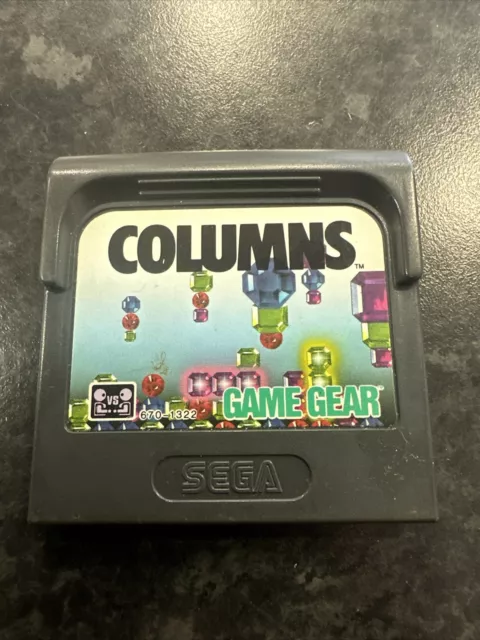 Columns For the Sega Game Gear **Cartridge Only**