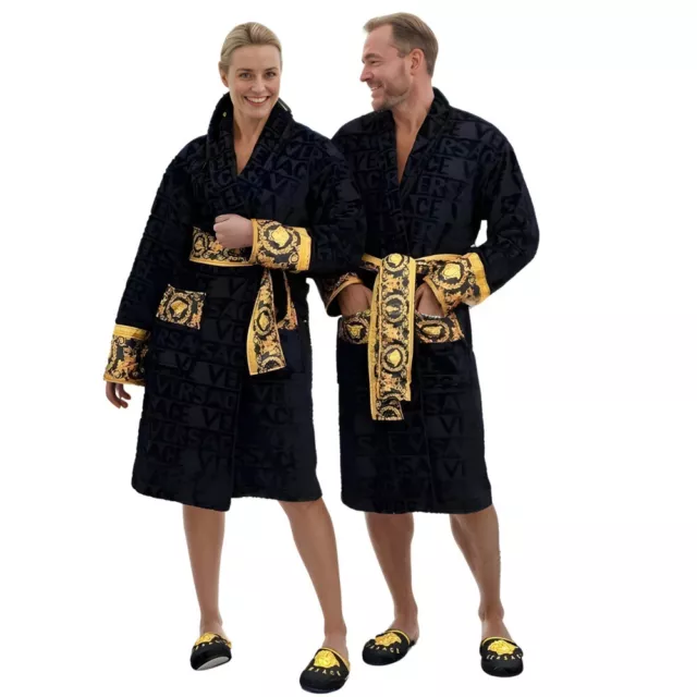 Black Bathrobe Medusa Robe | Cotton Robe | XXL Size - Luxury Towel Gift