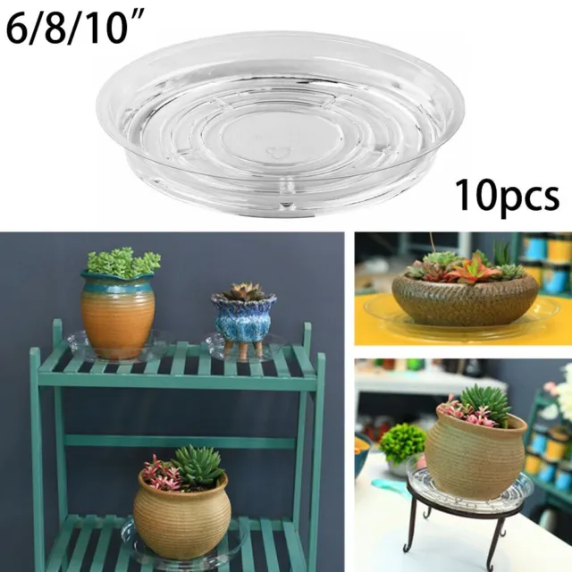 10x Plastique Saucer Base Plant Flower Pot Plate Water Drip Tray Planter.