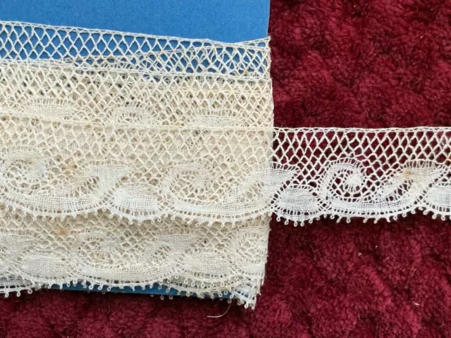 Antique French Valenciennes lace Edging - Sold per meter, width 2cm