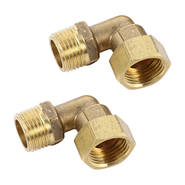 2 Pcs Gemeinsamer Stecker Rohrgewinde Adapter Aus Messing Rohrverbindungsstücke