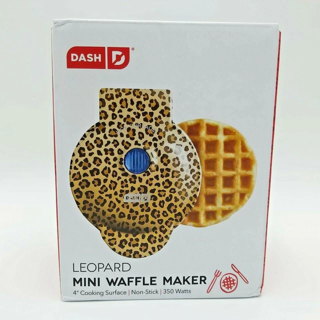DASH MINI 4& Leopard Skin Waffle Maker Electric 25.74 PicClick