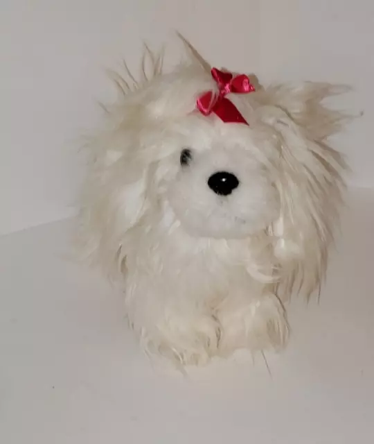 Battat White Dog Shih Tzu Maltese Long Haired Plush Stuffed Animal Realistic