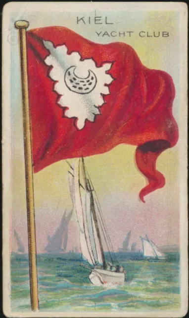 1910-11 ATC Flags of all Nations Tobacco T59 Recruit Kiel Yacht Club 606