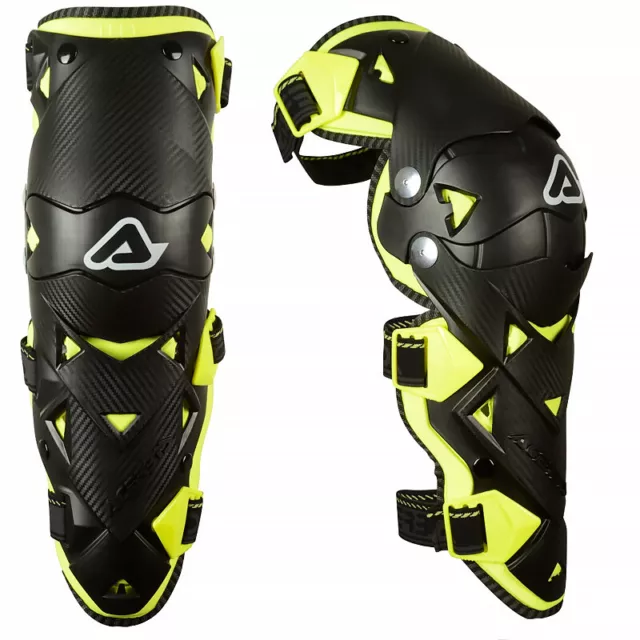 Acerbis Impact Evo 3.0 Hinged Knee Guards Black Yellow Motocross Mx Enduro Cheap