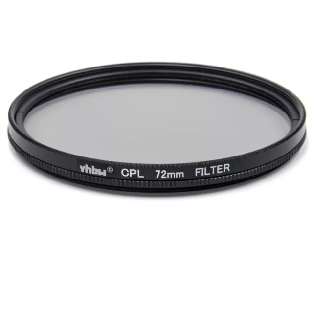Filtre polarisant CPL-Pol Ø 72mm universel métal noir pour Caméra