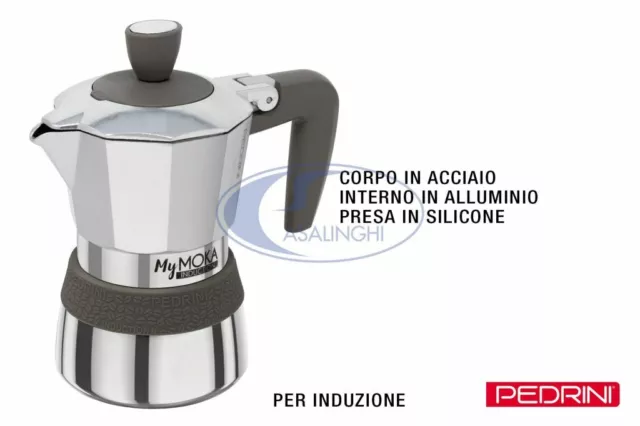 CAFFETTIERA MY MOKA 2 Tz. X Induzione Fascia Silicone Tortor Caffe