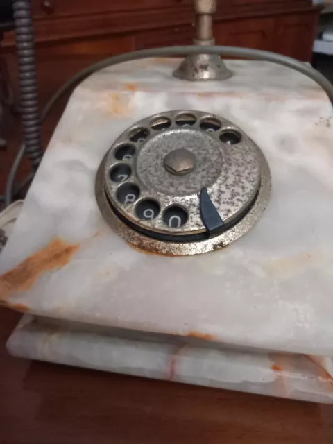 Fatap Italia SAS - Telefono vintage in onice placcato oro - onice