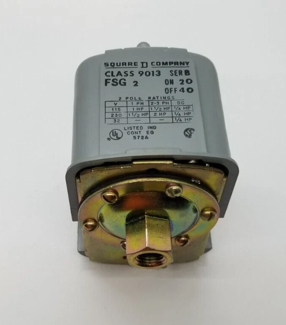 Square D Pressure Switch 20/40 PSI #9013FSG2J20M4