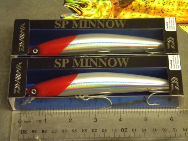 Daiwa Salt Pro SP Minnow Striper FLOATING Lure DSPM15F10 Laser Red Head Lot 2