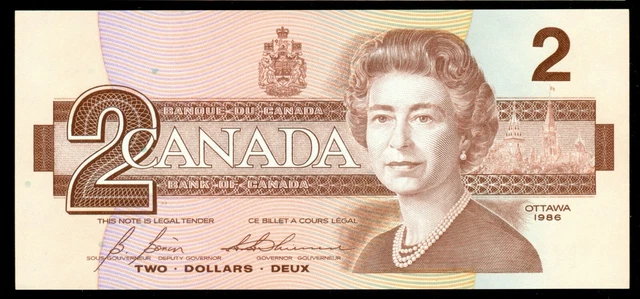 1986 Canada QEII, BC-55c Bird Issue $2 Bonin Theissen, Last Prefix EGU O110