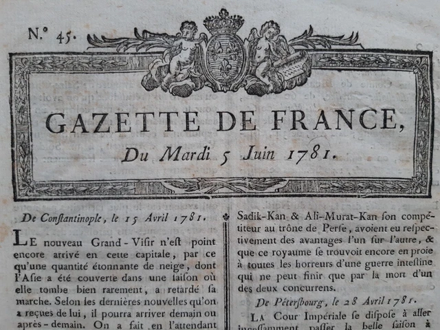 JOURNAL XVIIIEME XVIIIE 18eme gazette de france versailles cour de