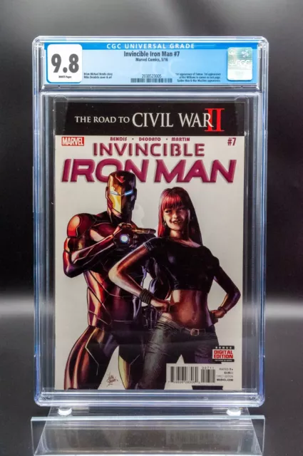 invincible iron man 7 CGC 9.8 1st cameo app. of Riri Williams  1st app. of Tomoe
